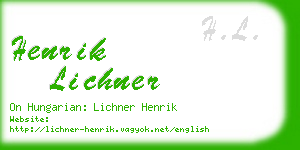 henrik lichner business card